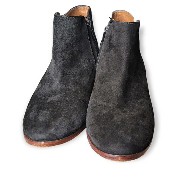 Sam Edelman Boots Women's Petty Black Suede Ankle Zip Booties Size US8 EU38 - Picture 2 of 5